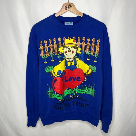 Online Ceramics Love Grows Faster Streetwear Crewneck Sweater size S - Picture 1 of 5